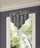 J. Queen New York Rod Pocket Valance Glacier Blue Multi Window Ascot Valance