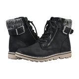 Cliffs By White Mountain Lace-up Hiker Style Buckle Ankle Boots Booties Black 7M