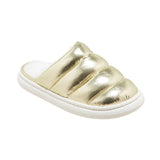 Stars Above Merritt Platform Shine Scuff Slide Slippers Gold Yellow L (9-10)