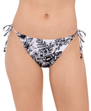 Salt + Cove Juniors Reversible Side-Tie Bikini Swim Bottom Black / White S