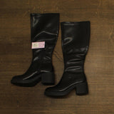 Wild Fable Womens Danika Stretch Tall Combat Boots Block Heel Platform Black 8M