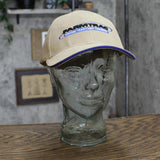 Mens Farmtrac Embroidered Strapback Baseball Cat Hat Brown / Blue OS