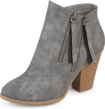 Journee Collection Women's Tru Comfort Foam Vally Bootie Ankle Boot Gray 7.5M