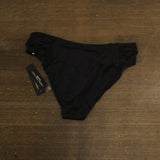 Carmen Marc Valvo Starlight Lux Ruched Bikini Bottom C6V965 Black L