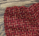 Jessica Howard Petite Tweed Embellished Neckline Shift Cocktail Dress Red 10P