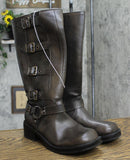 Wild Fable Womens Rebel Tall Moto Buckle Boots 90366583 Brown 7.5M