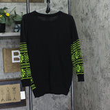 The Grinch Long Sleeve Knit Ugly Christmas Pullover Sweater Black XL