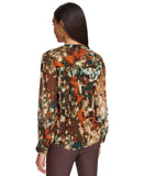 Calvin Klein Women's Printed V-Neck Top M3HAZ619
