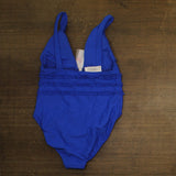 Mimi Flamingo Womens Soleil Solids Sonny One Piece Swimsuit Cobalt Blue 16