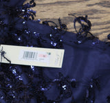 Eliza J Womens Sequined Fringe Illusion Dress EJ4M3449 Navy Blue 10