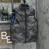 Buffalo Boys Sherpa Lined Quilted Vest Green Camo See Measurements