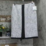 Kasper Womens Front Slit Business Pencil Skirt 10909113 Black Multi 12