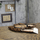 A New Day London Slingback Bow Flats Pointed Toe 94303553 Cheetah Brown Multi 6M