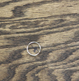 Stone Chain Link Textured Solid Band 5 Set Rings Silver Gray / Blue 7.75-8