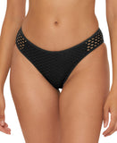 Becca Womens Standard Castaway Hipster Bikini Bottom 898457 Black L