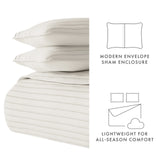 Noble Linens All Season Quilt 2-Piece Set with Sham Natural Brown Twin / Twin XL