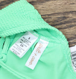Salt + Cove Rib Scrunch Scoop-Neck Bralette Bikini Top Mint Tea Green S