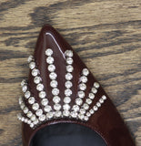 A New Day Serafina Rhinestone Slingback Heels 94661789 Burgundy Red 11M