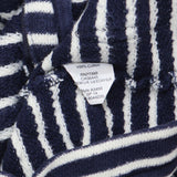 J. Crew Baby Infant Full Zip Striped French Terry Jacket Navy Blue 18 / 24M