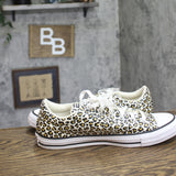 Converse Street Low Top Lace Sneakers Cheetah Brown Multi Womens 12 / Mens 10