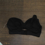 Nearly Nude Womens Seamless Wirefree Bra with Lace Trim 654379 Black 2XL