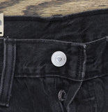 Levi's 501 Original Distressed Button Fly Jean Shorts Jorts Lunar Black 30