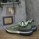 Lacoste Mens Elite Active Lace Up Trail Low Top Sneakers Green / Gray 8.5M