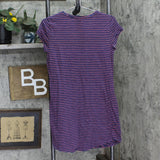 Gap Womens Striped V-Neck T-Shirt Dress 16791752aabc67 Pink / Blue M