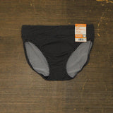 Warner's No Pinching. No Problems. Hi-Cut Brief Panty Black / White Pindot S
