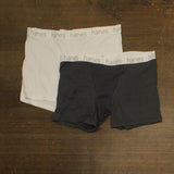 Hanes Womens 2pk Ribbed Boxer Briefs 54081643 Gray / White XXL