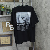 Gildan Mens Vintage Angelique Kidjo Josh Groban Concert Band Tee Black XL