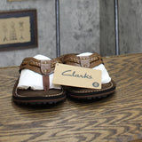 Clarks Women's Fenner Nerice Flip Flop 26125111 Honey Brown 8M