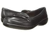 Clarks Women's Ashland Lily Loafer Shoes 26138776 Black Leather 9.5N