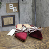 A New Day Womens Gwen Rhinestone Bow Heels Velvet 94656740 Burgundy Red 8.5M