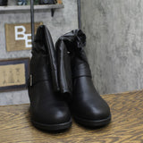 Journee Collection Womens Stormy Boot Faux Leather Slouch Black 8M