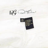 DG2 by Diane Gilman Womens Virtual Stretch Skinny Jean 687733 Ivory White 14