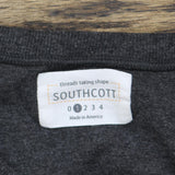 Southcott Womens Knit Long Sleeve Asymmetrical Blouse Shirt Top Charcoal Gray 1