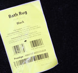 Garland Rug Finest Luxury Washable Nylon Rectangle Bath Mat Runner Black 22 x 60