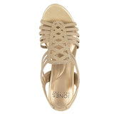 Jones New York Womens Strappy Slingback Dress Sandals JNY-DANELY Soft Gold 9M