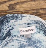Calvin Klein Womens Petite Printed Pleated Sleeveless Top Positano Blue Multi PM