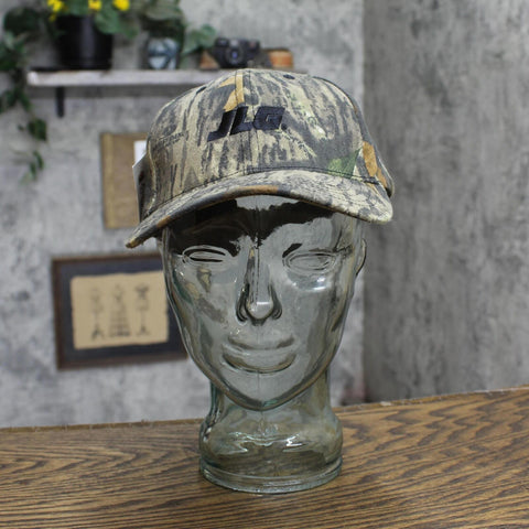 Cap America Mens Mossy Oak JLG Strapback Baseball Cap Hat Green Camo OS