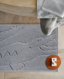 Lacoste Home Rectangle Anti-Microbial Bath Rug Micro Chip Gray 20" x 32"