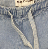 Cathy Daniels Elastic Waist Capris Pants with Side & Back Pockets Denim Blue 1X