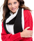 On 34th Brushed Rib Colorblocked Scarf MO9542503 Black / White