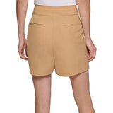 DKNY Womens Essex High Rise Short Daytime High-Waist Shorts UA2PX458 Brown 14