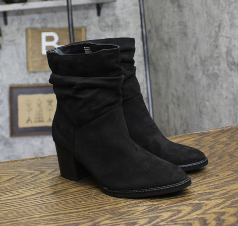 Style & Co. Womens Genoviaa Scrunch Booties Black 6M