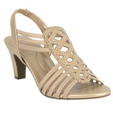 Jones New York Womens Strappy Slingback Dress Sandals JNY-DANELY Soft Gold 9M