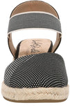 Lifestride Womens Kimmie Espadrille Wedge Sandal Loafer 7258755 Black 7W