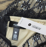 Aqua Womens Lace Bustier Sleeveless Midi Dress DI10676BL Black XL