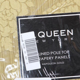 J. Queen Set of 2 Window Curtain Pole Top Panels Napoleon Gold 49" x 84"